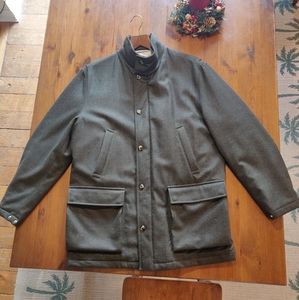 Loro Piana Virgin Wool Olive Colored Down Jacket Men's Medium